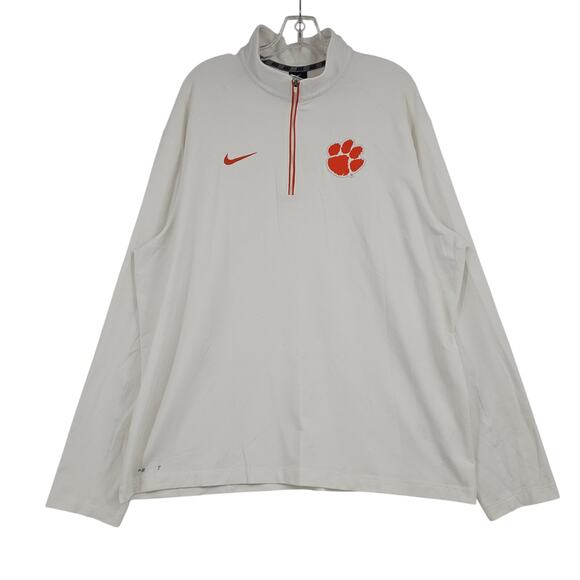 Nike Clemson On-Field 1/4 Zip Embroidered Logo Pullover Jacket Sweater XXL 3572 - Picture 1 of 9